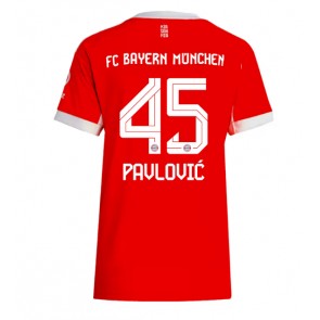 Bayern Munich Aleksandar Pavlovic #45 Primera Equipación Mujer 2025-26 Manga Corta
